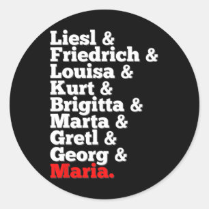 Sticker Rond Chanteurs De Famille Von Trapp Son De La Musique