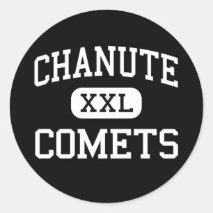Sticker Rond Chanute - comètes - lycée - Chanute le Kansas