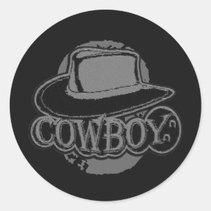 Sticker Rond Chapeau cowboy!