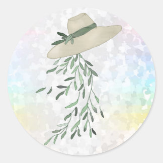 Sticker Rond chapeau de feuilles