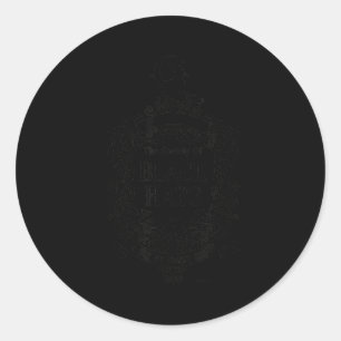 Sticker Rond Chapeaux noirs société halloween sorcière volant l