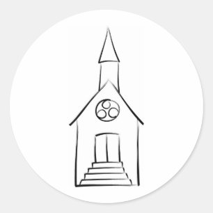 Sticker Rond Chapelle Mariage de Bruxelles
