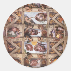 Sticker Rond Chapelle Sixtine Plafond