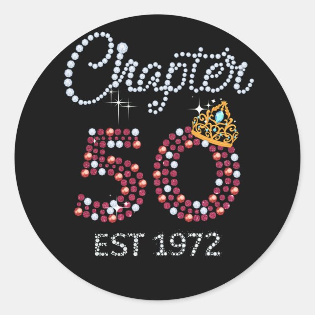Sticker Rond Chapitre 50 Ans EST 1972 50E Anniversaire (Devant)