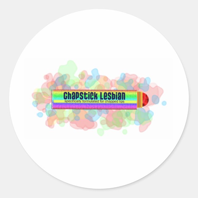 Sticker Rond Chapstick Lesbian (Devant)