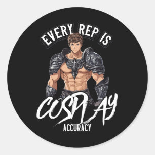 Sticker Rond Chaque Rep Est Cosplay Exactitude Gym Citation