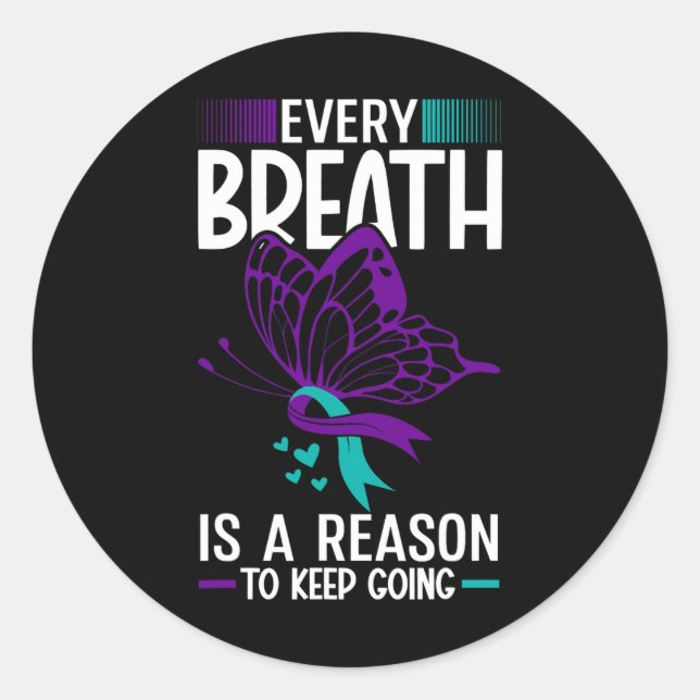 Sticker Rond Chaque Respiration Est Une Raison Pour Laquelle Un (Devant)