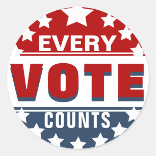 Sticker Rond Chaque vote compte