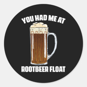 Sticker Rond Char de bière à la racine dit Soda