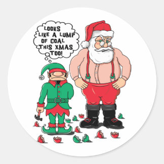 Sticker Rond Charbon pour Noël