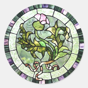 Sticker Rond Chardon écossais