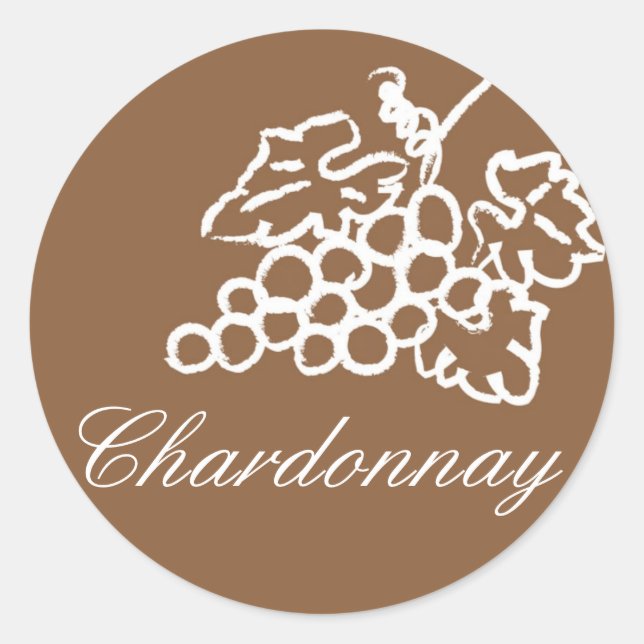 Sticker Rond Chardonnay - Customisé (Devant)