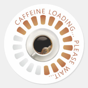 Sticker Rond Chargement de caféine