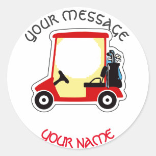 Sticker Rond Chariot de golf