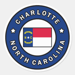 Sticker Rond Charlotte la Caroline du Nord
