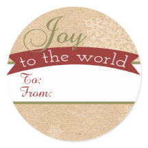 Charme Rustique Joy To The World Holiday Tags cade