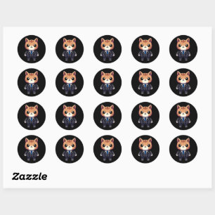Sticker Rond Charming Chat Boss
