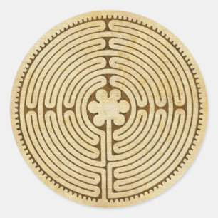Sticker Rond Chartres Labyrinthe style antique 1 + vos idées