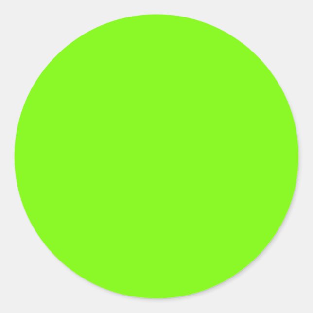 Sticker Rond Chartreuse Neon Jaune Couleur Vert Seulement Outil (Devant)