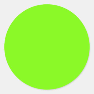 Sticker Rond Chartreuse Neon Jaune Couleur Vert Seulement Outil