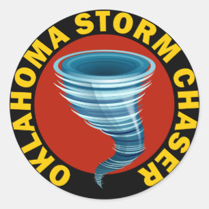 Sticker Rond Chaser de tempête de l'Oklahoma