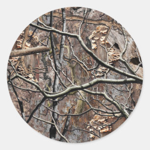 Sticker Rond Chasse Camouflage Motif 8