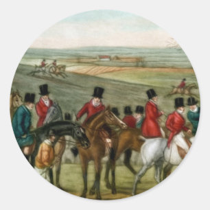 Sticker Rond Chasse de Fox 2