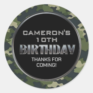 Sticker Rond Chasse militaire Anniversaire