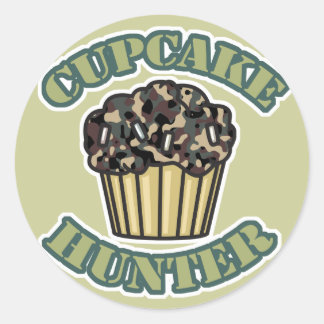 Sticker Rond Chasseur de Cupcakes