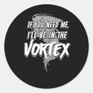 Sticker Rond Chasseur de tempête de la saison de tornade