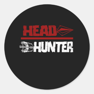 Sticker Rond Chasseur de tête, collecte de reliques de chasse
