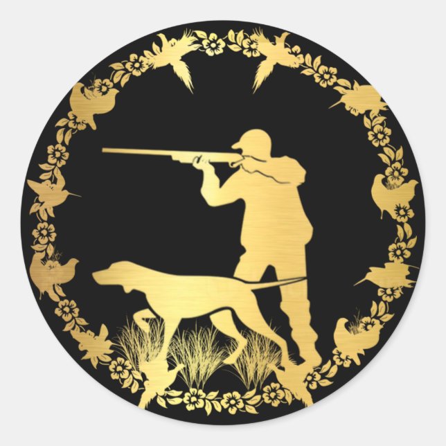 Sticker Rond Chasseur d'or (Devant)