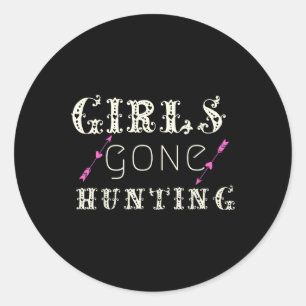 Sticker Rond Chasseur Drôle Pour Les Filles Gone Chasse Sayes M
