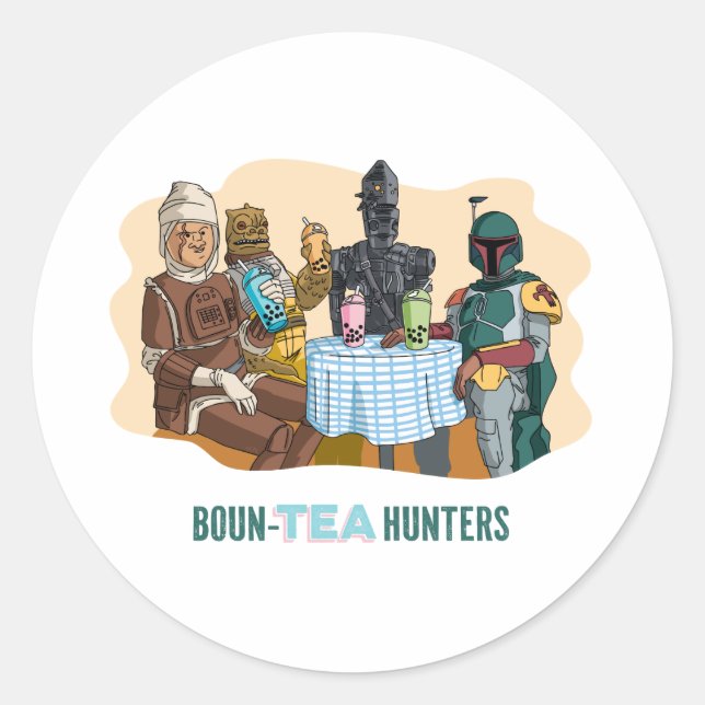 Sticker Rond Chasseurs de Boun-TEA (Devant)