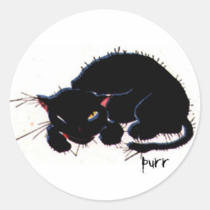 Sticker Rond Chat