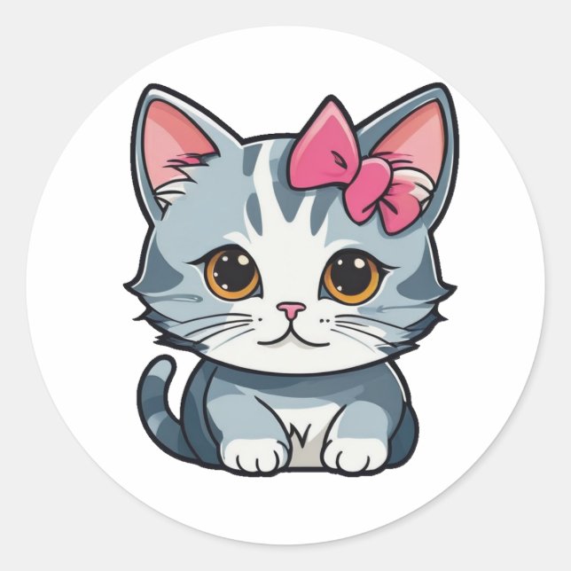 Sticker Rond chat (Devant)