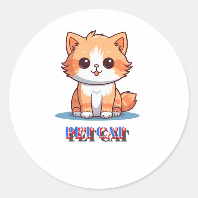 Sticker Rond chat (Devant)