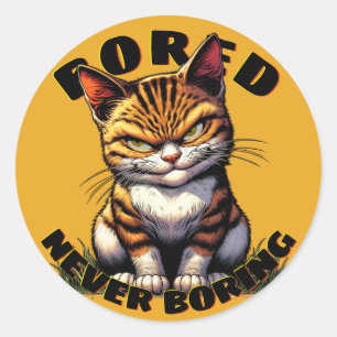 Sticker Rond Chat