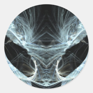 Sticker Rond Chat Alien. L'Imaginaire mystique est fractal.