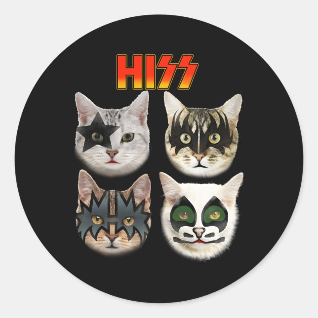 Sticker Rond Chat Chat Chat Chat Propriétaire Chat Humour Chat (Devant)