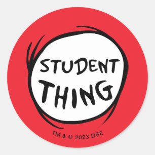 Sticker Rond Chat dans la chose Casquette une chose deux chose 