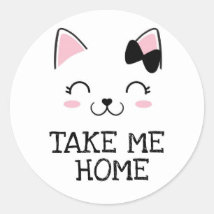 Sticker Rond Chat de Kitty