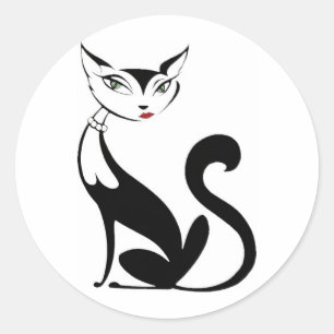 Sticker Rond Chat de renarde
