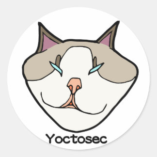 Sticker Rond Chat des Lumières Yoctosec