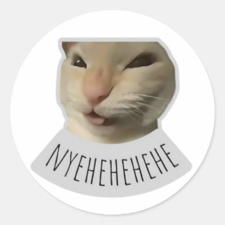 Sticker Rond chat mignon mème