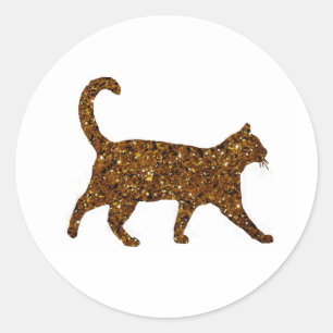 Sticker Rond Chat mousseux