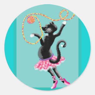 Sticker Rond chat peut danser