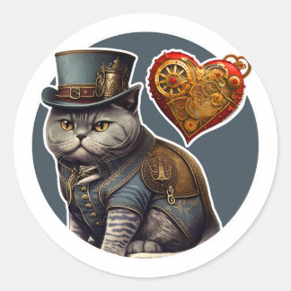 Sticker Rond Chat Shorthair