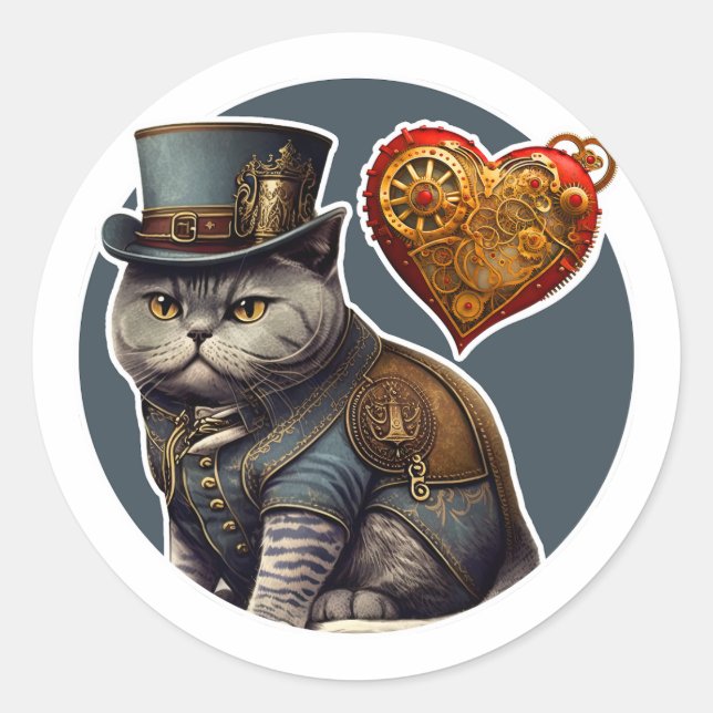 Sticker Rond Chat Shorthair (Devant)