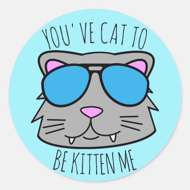 Sticker Rond Chat to Be Kitten Me (Devant)